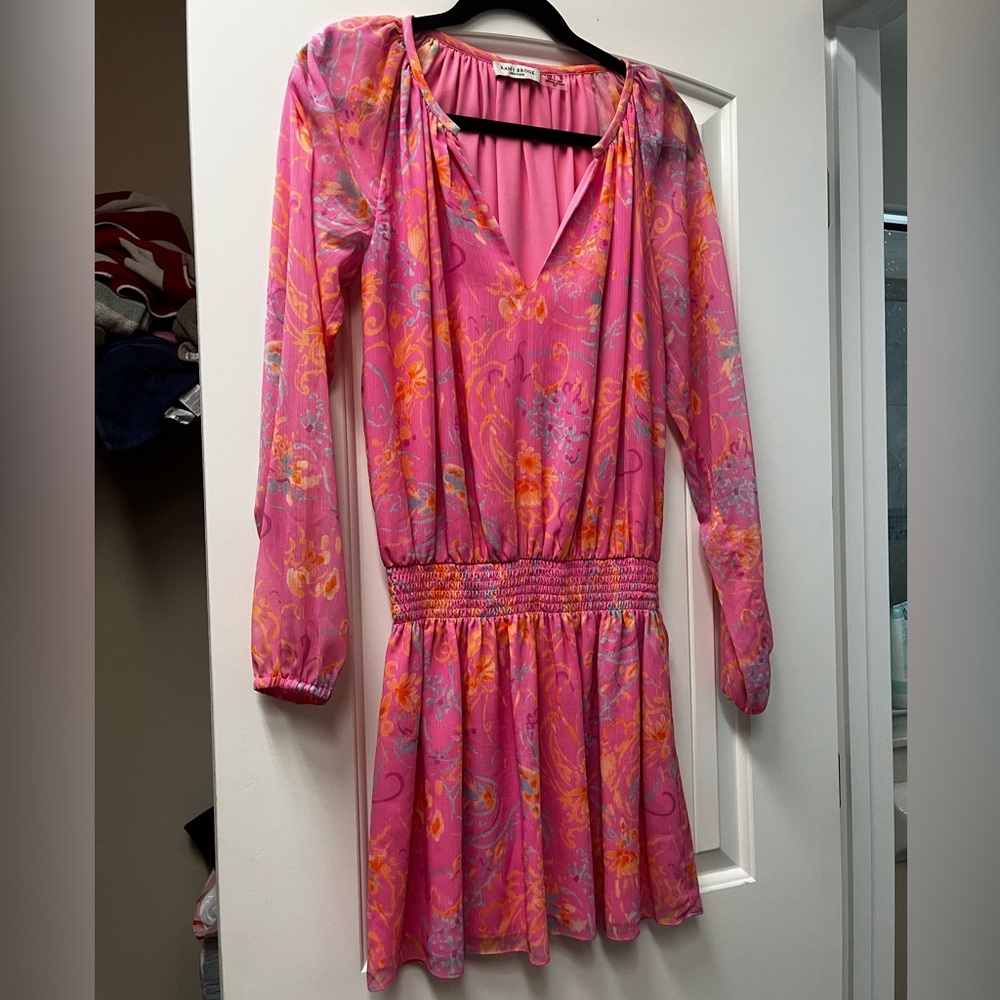 Ramy Brook Dress like New Pink dress  pretty light purple orange floral accents